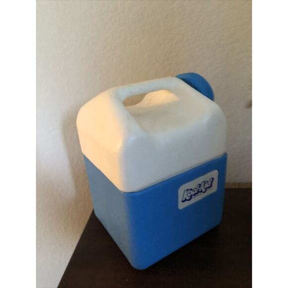 Vintage Kool Aid Drink Jug Cooler Lunchbox Blue & White - Picture 2 of 7